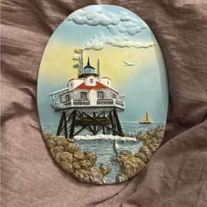 5/$25 Popular Import Decorative Wall Plate Of Thomas Point Shoal Lighthouse